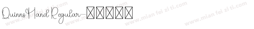 QuinnsHand Regular字体转换